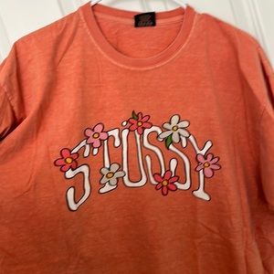 STUSSY Orange Flower Tee
